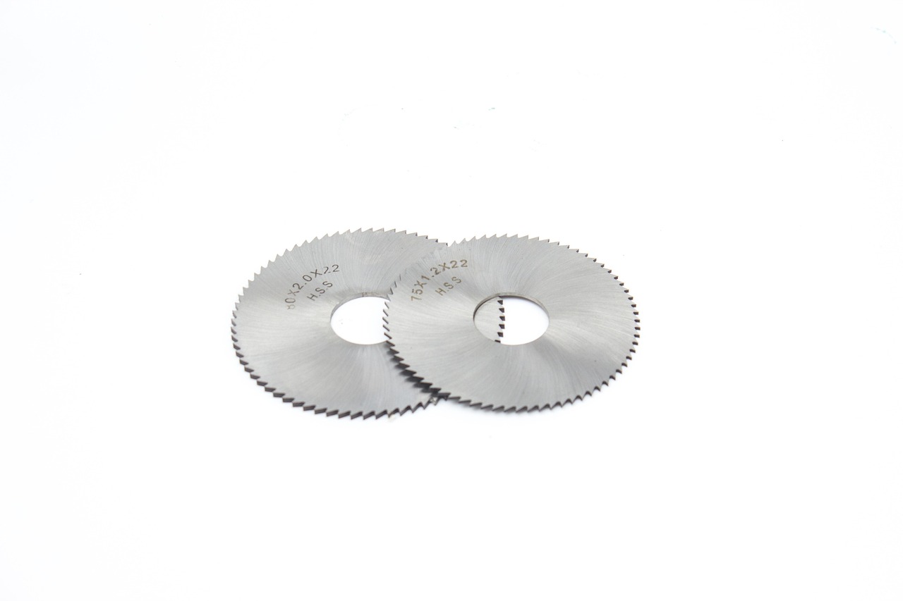 Two metal saw blades Two metal saw blades