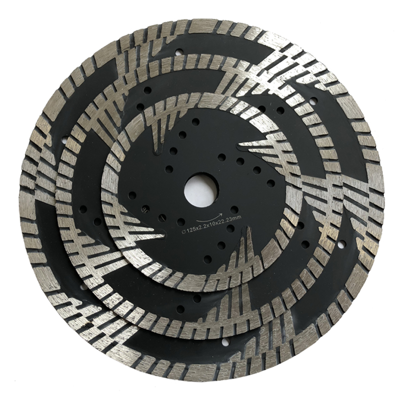 Continuous Rim Triangle Turbo Diamond Saw Blade for Granite