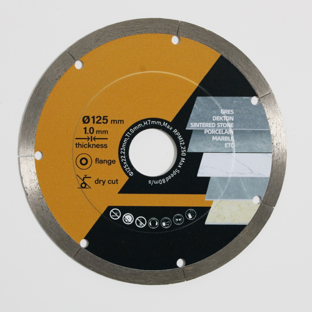 Continuous Rim Diamond Saw Blade for Porcelain Tile