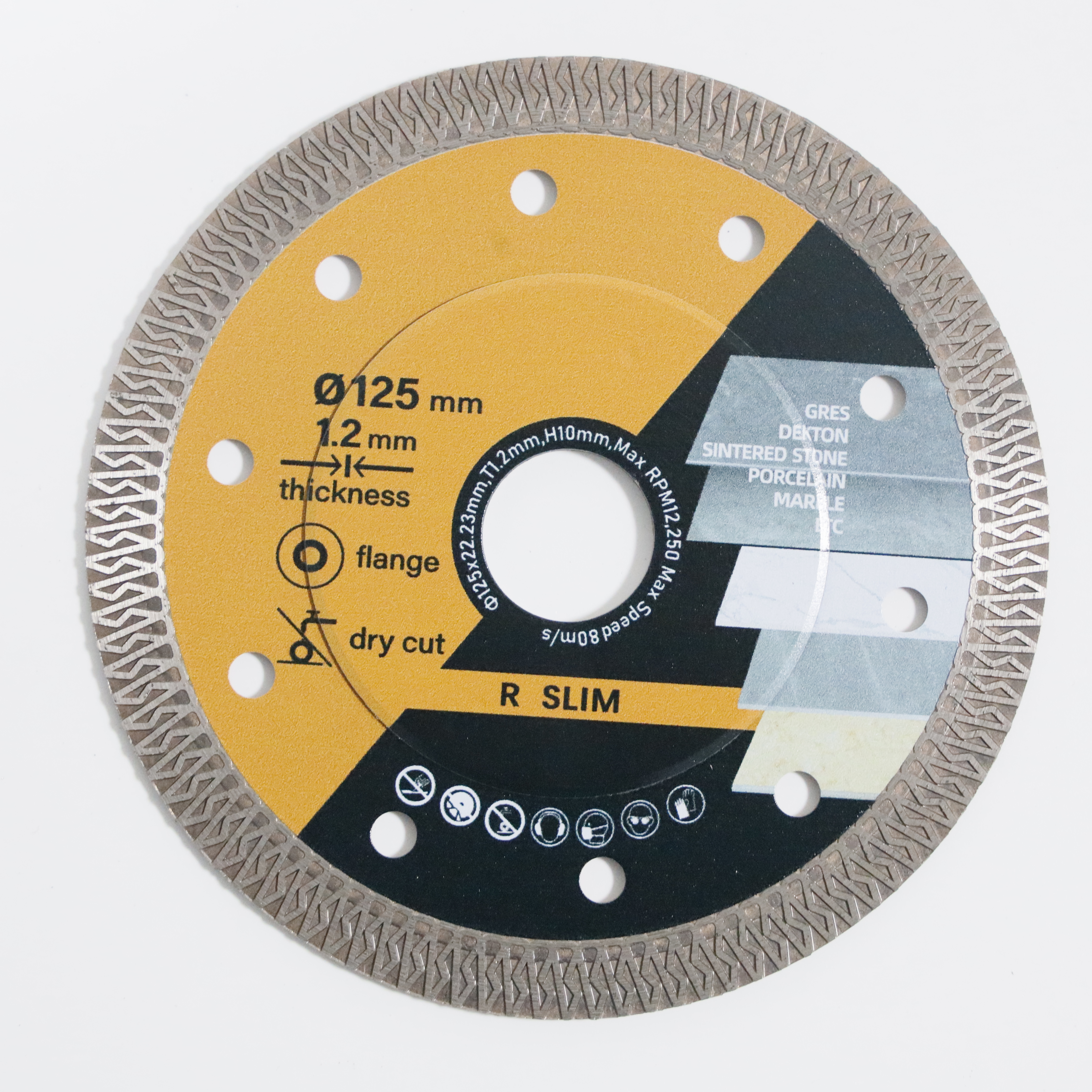 R type Porcelain Saw Blade Dekton Diamond Cutting Blade Granite Fast cutting Circular Blade