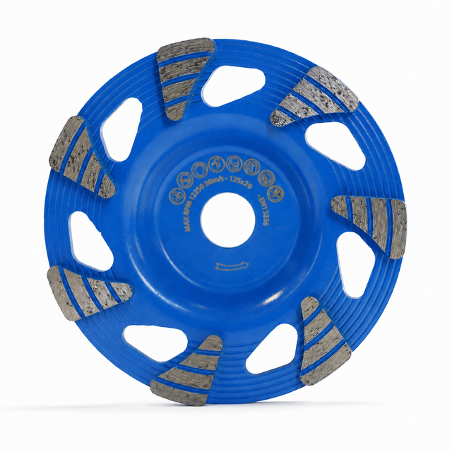 125mm 6-Fan Segment Diamond Cup Wheel for Concrete Grinding