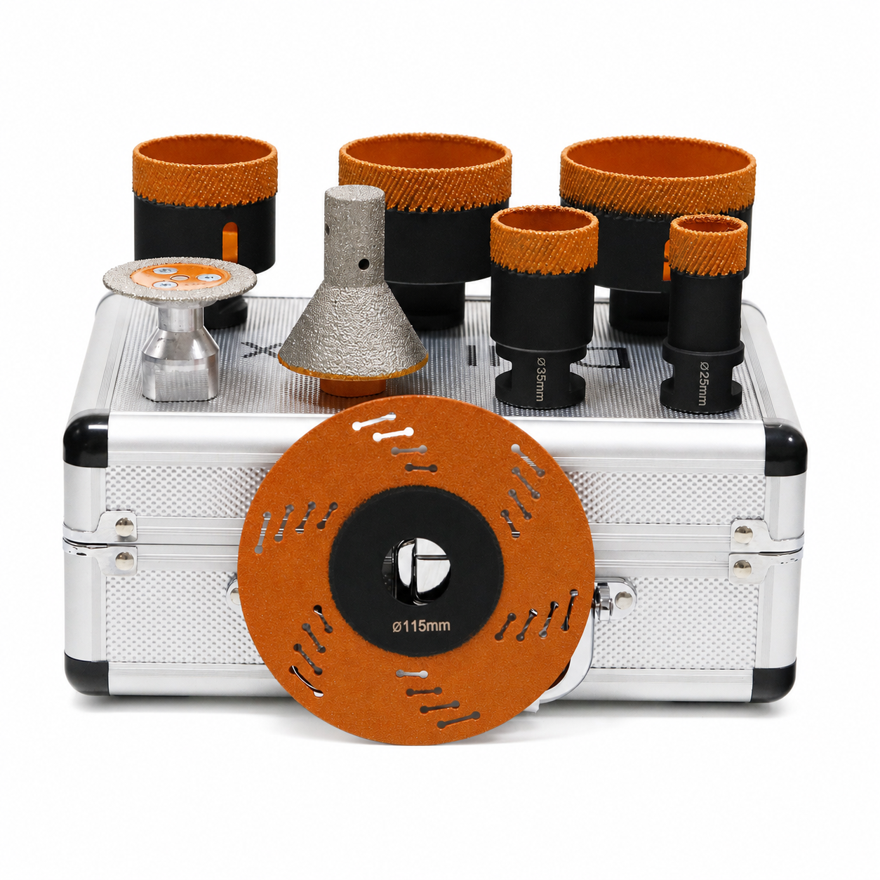 Matrix Vacuum Brazed Diamond Drill Bit Set with Guide